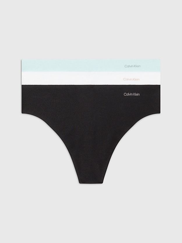 CALVIN  KLEIN  TANGA  PACK-3  INVISIBLES  COTTON  QD5219  ENOY  C. NG/ BL/AZ  T. XL