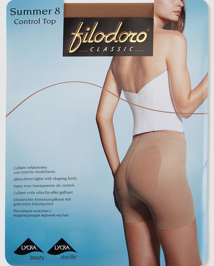 FILODORO PANTY REDUCTOR  CONTROL TOP  SUMMER 8 C115003  C.TEA T, 4/L