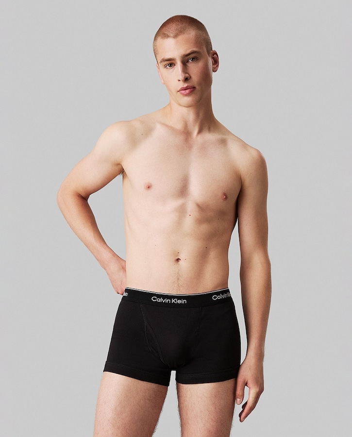 CALVIN KLEIN BOXER HOM PACK/3 ALG NB4392 MP1 NEGRO T.MD