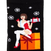 JOHN FRANK CALCETIN NAVIDAD MUJER WJFLSFUN-CH32 NEGRO T.36/40