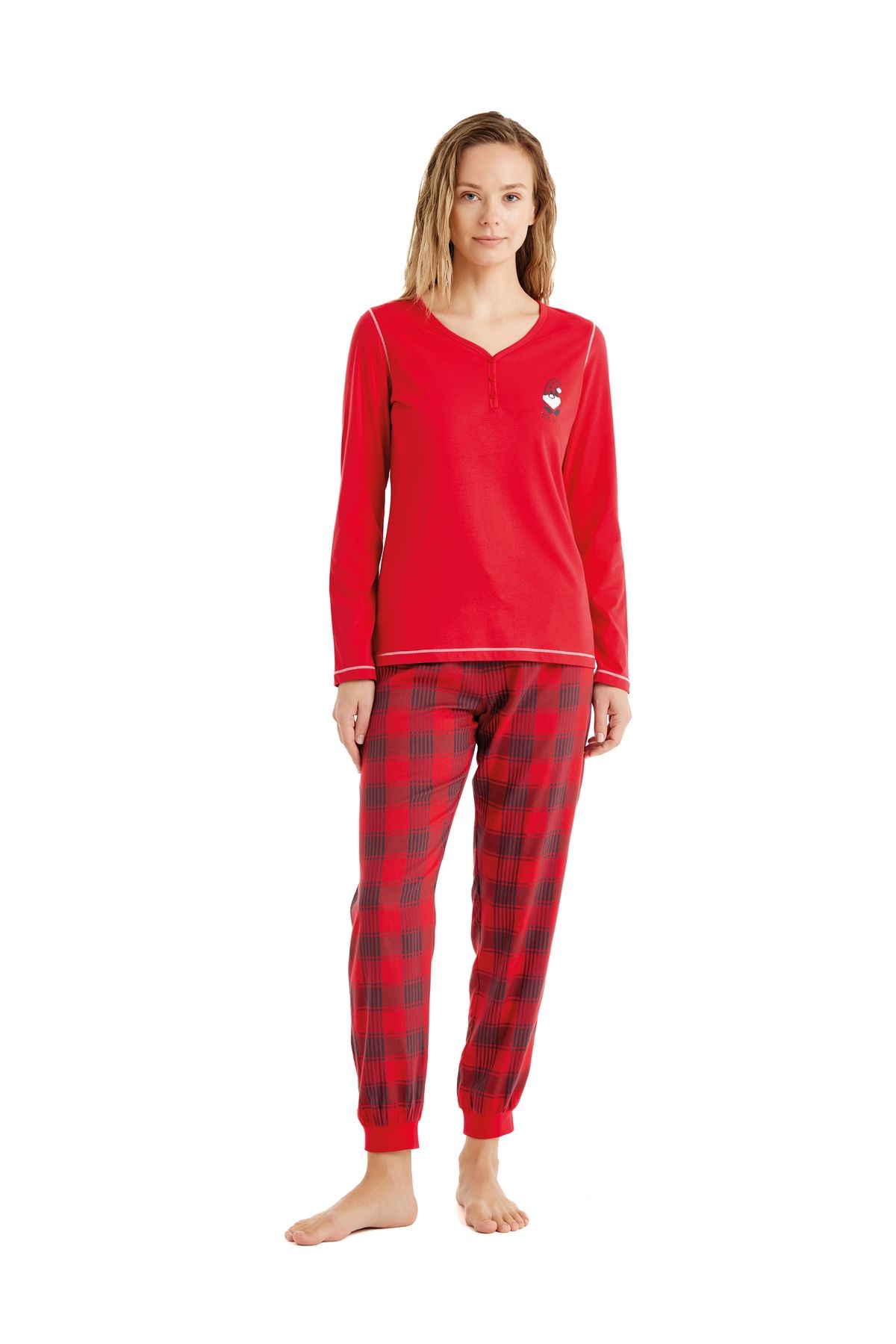 BLACKSPADE PIJAMA INV MUJER P/L M/L 51623 ROJO/NAV T.MD