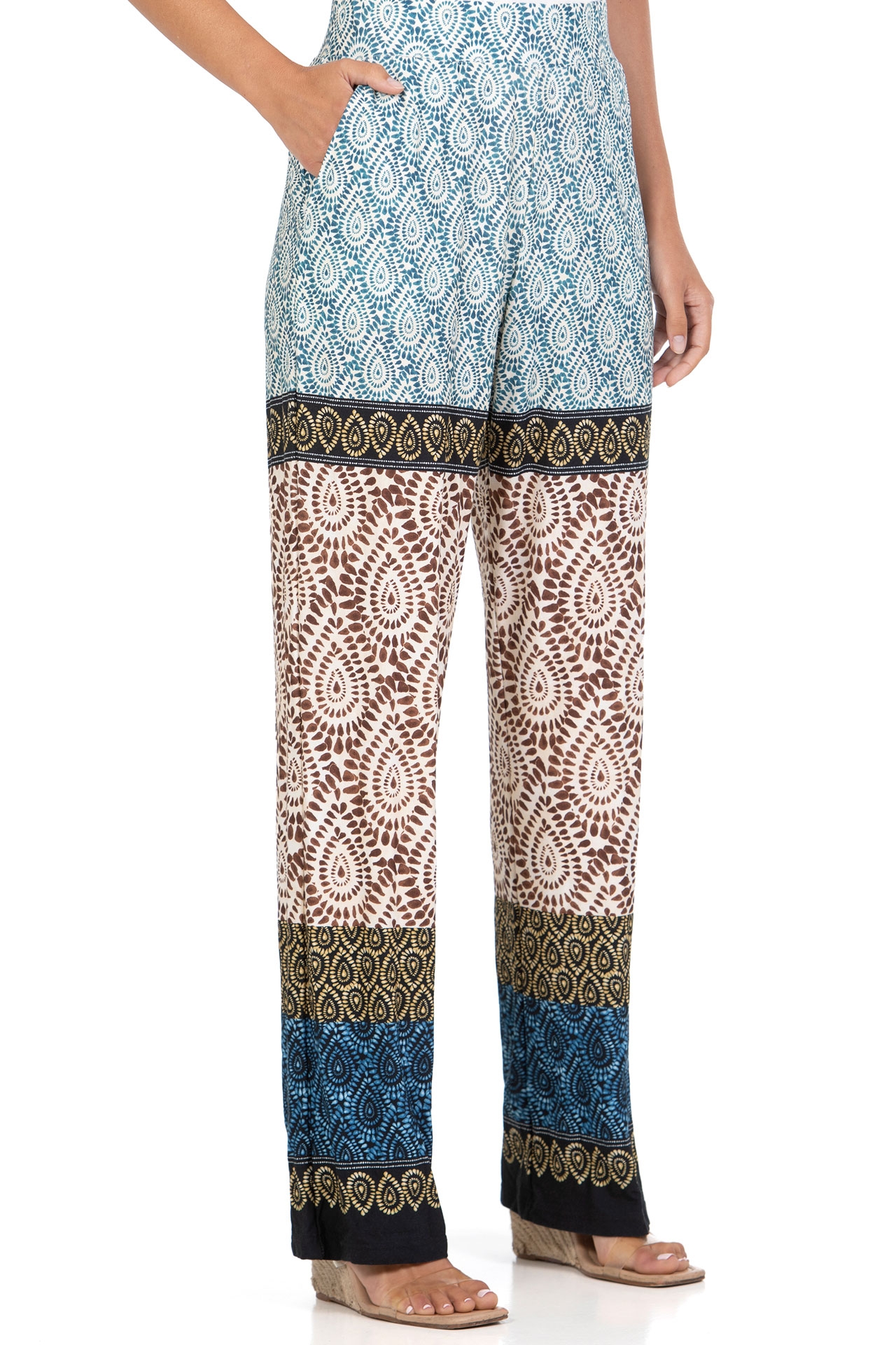 JANIRA PANTS PALAZ. LACRIME 1025579 PRINT T.L/G