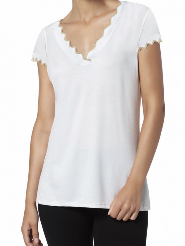 JANIRA CAMISETA M/C LOO CAFELATTE PIQUE BLANCO 1073725 T.MD