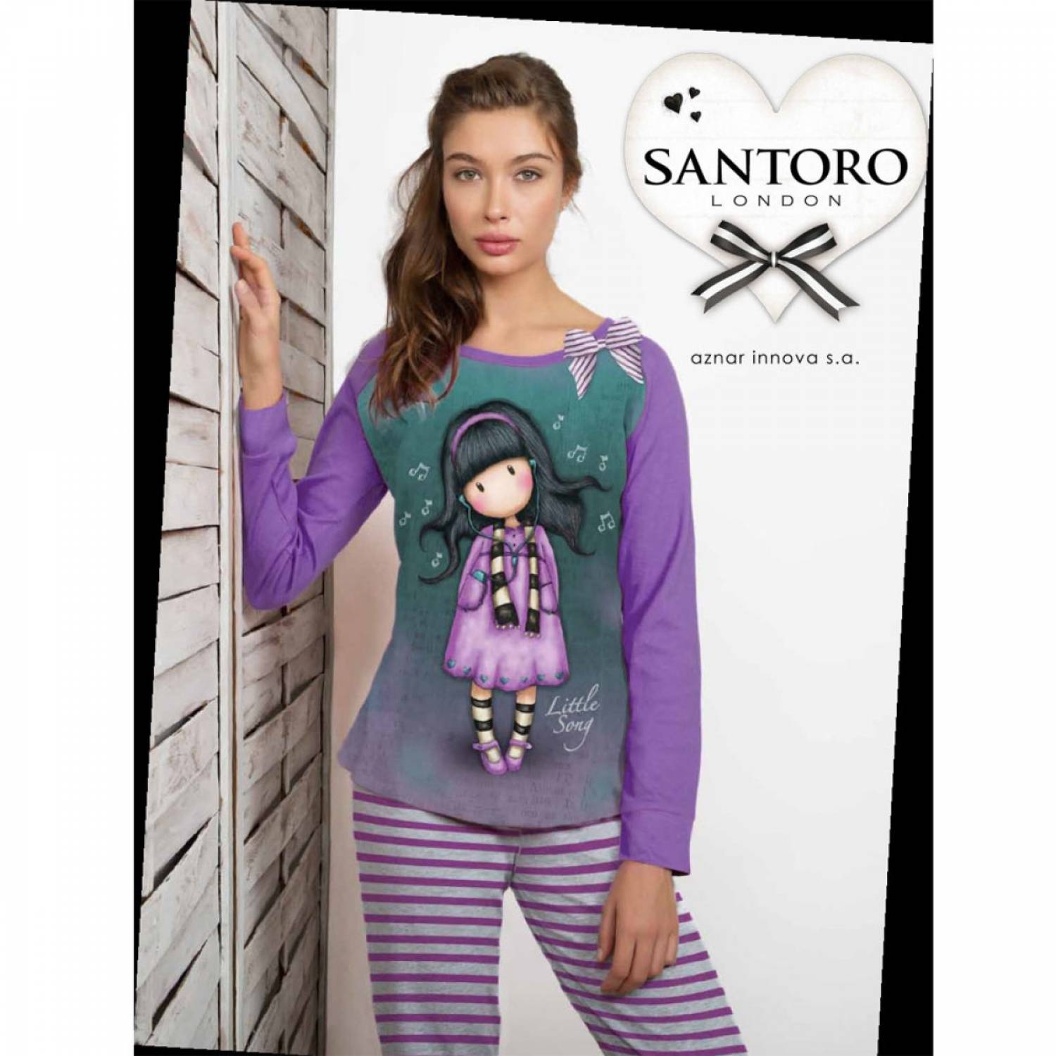 SANTORO LONDON PIJAMA NIÑA 50025-0 C.MORADO T.14