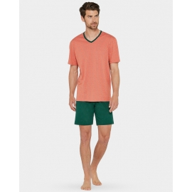 IMPETUS PIJAMA HOMBRE M/C  1425K45  NARANJA T.L