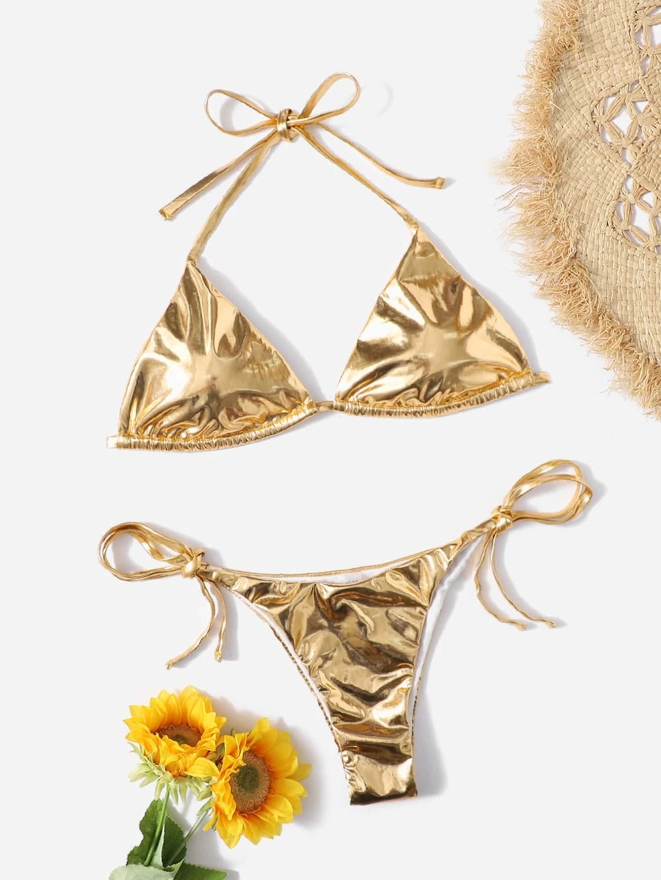 ADMAS  BIKINI  COMPLETO  S/AROS TRIÁNGULO + BRASILEÑA  15422-0  C.ORO  T.42