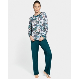 IMPETUS  PIJAMA  MUJER  M/L  MODAL  IM8551K7900  C. VERDE/ESTAMPADO  T.XL