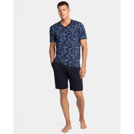 IMPETUS PIJAMA HOMBRE P/C M/C VERANO LYOCELL II1512L6000 AZUL/NBF86 T.MD