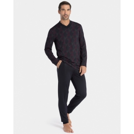 IMPETUS PIJAMA H. INV. P/L M/L 1552M0600 ALG/MODAL AZUL T.XL