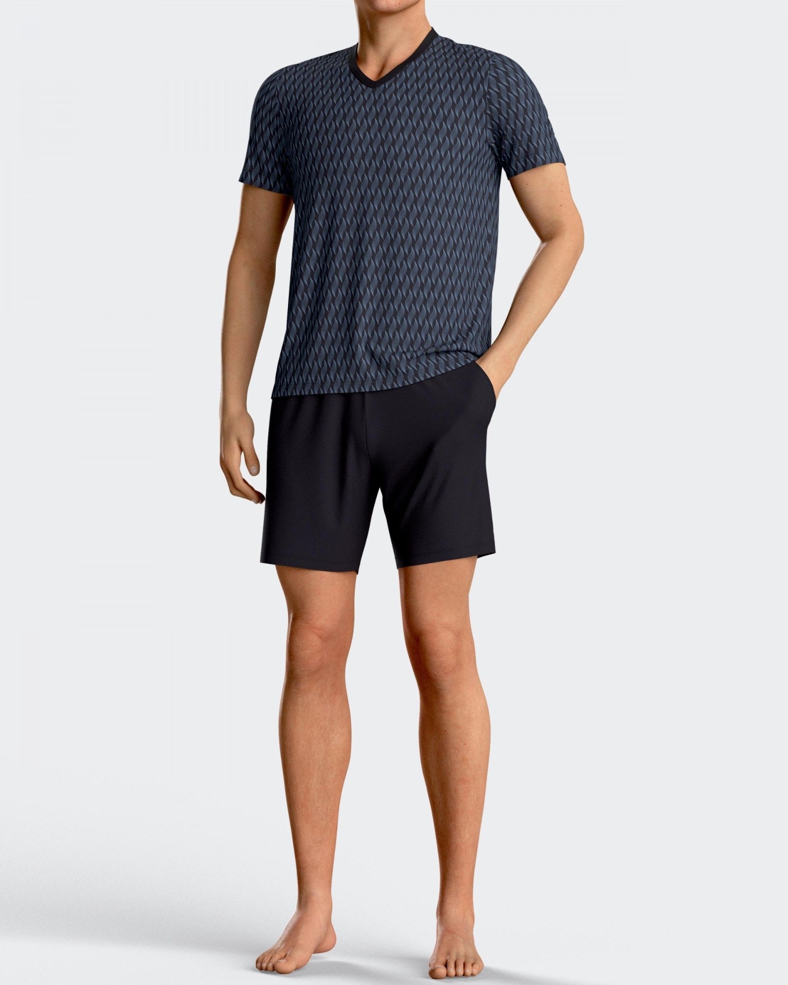 IMPETUS PIJAMA HOMBRE P/C M/C 1512M5400 LYOCELL ESTAMP T.MD
