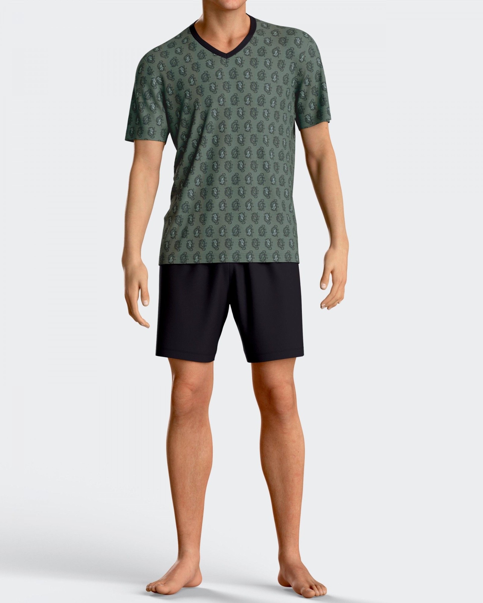 IMPETUS PIJAMA HOMBRE P/C M/C 1512M5600 LYOCELL ESTAMP T.MD