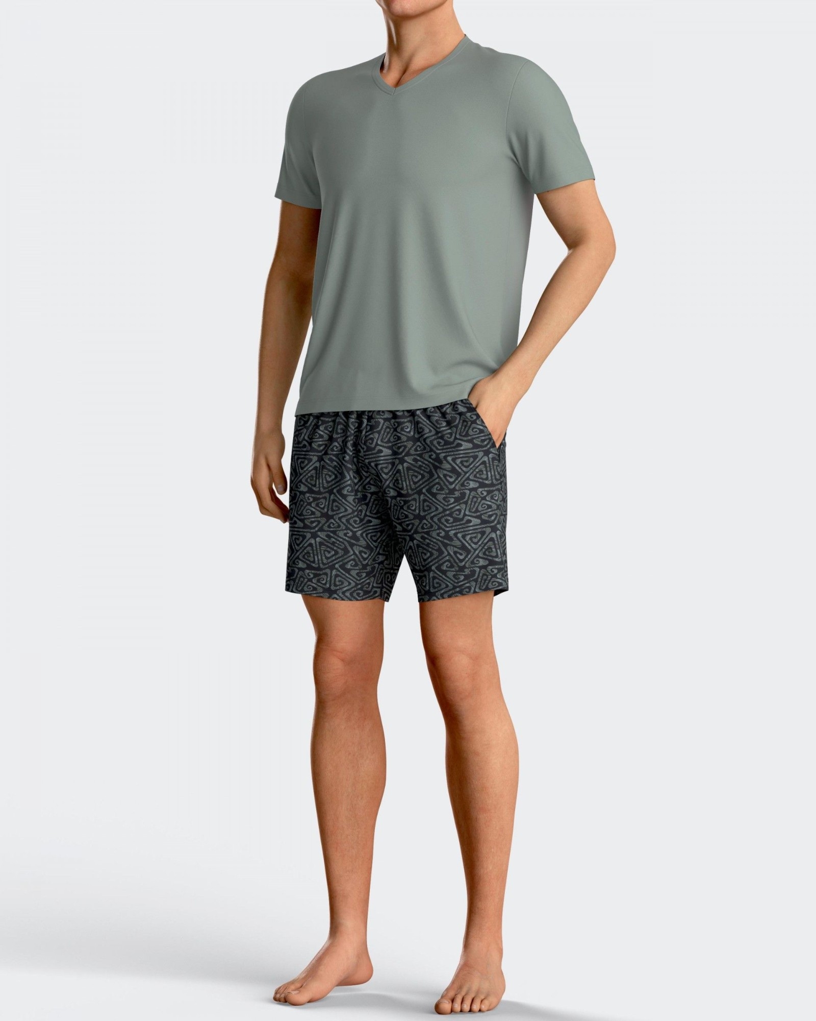 IMPETUS PIJAMA HOMBRE P/C M/C 1512M5700 MODAL VERDE T.L/G