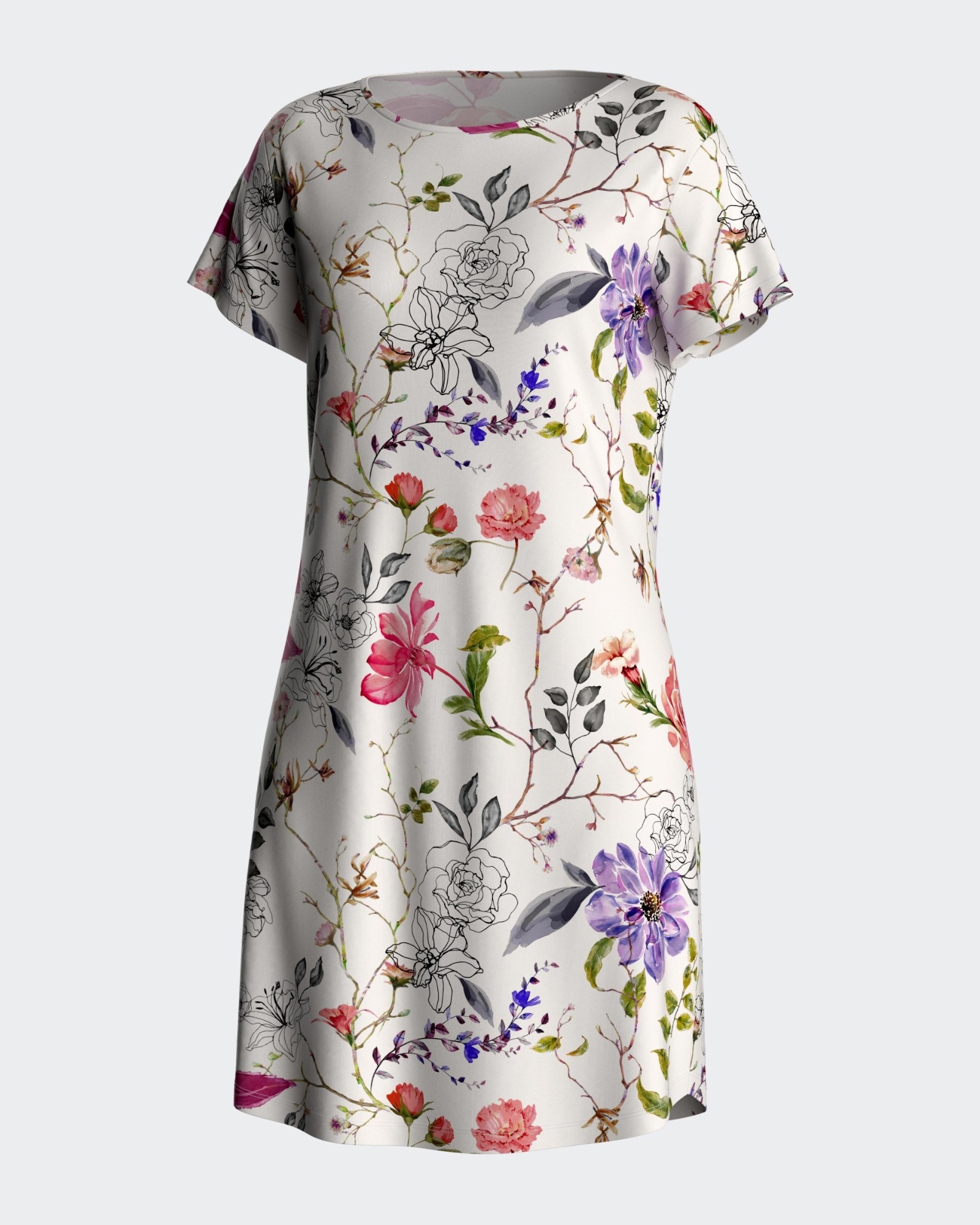 IMPETUS CAMISON MUJER M/C LYOCELL 8661N5300 FLORES T.L/G