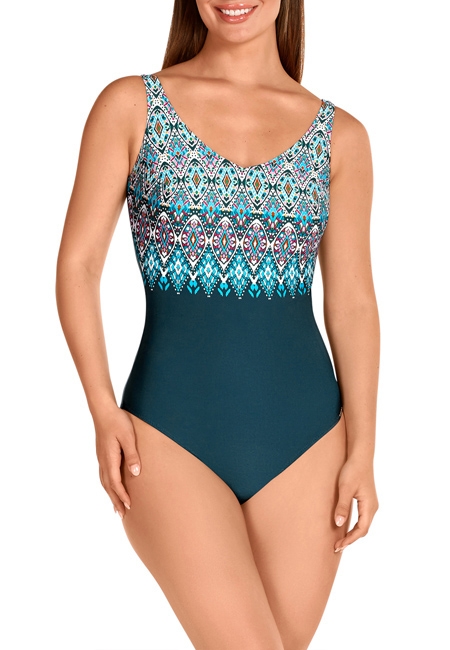 DOLORES CORTÉS  BAÑADOR CONTROL C/FOAM  1801  C. AZ./ESTAMP T.2XL