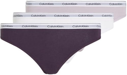 CALVIN KLEIN  BRAGUITA  PACK-3  COTTON QD5207 E  C. MALVA/BLA/LILA T.S