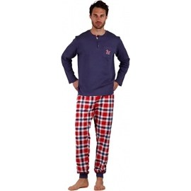 ADMAS  PIJAMA  HOMBRE M/L  56567-0   C.MARINO/CUADROS  T.S/P