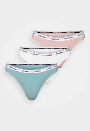 CALVIN KLEIN TANGA MUJER PACK/3 ALG QD5209E PYM BL/RS/VR T.MD