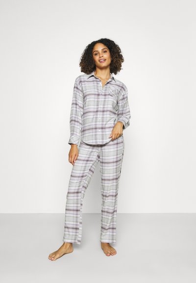 LAUREN (RALPH LAUREN) PIJAMA MUJER INVIERNO P/L M/L ALG PEINADO  ILN72142 GRIS/CUADROS T.MD