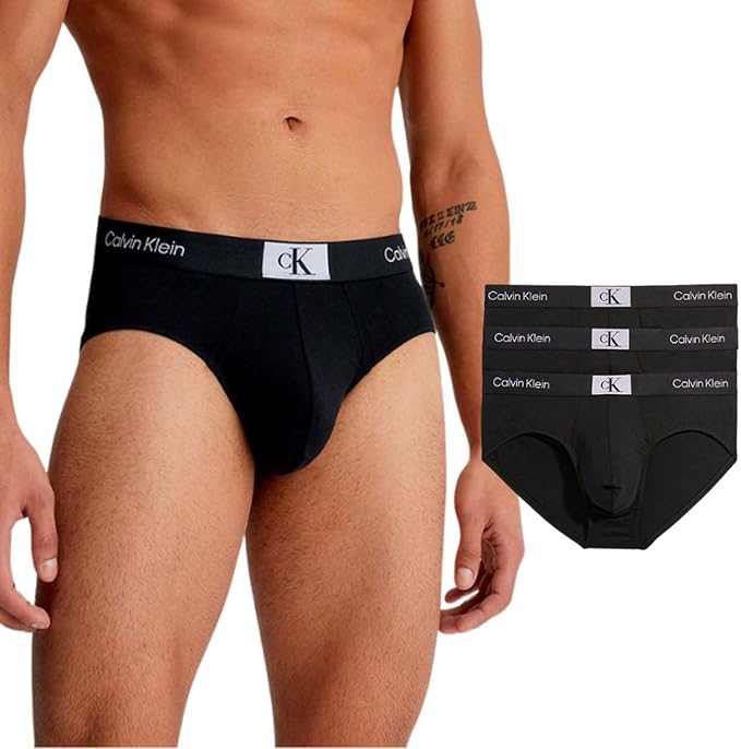 CALVIN KLEIN SLIP HOM PACK/3 ALG NB3998A 001 NEGRO T.L/G