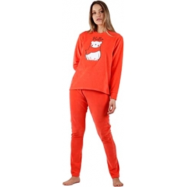 ADMAS  PIJAMA  MUJER  M/L  INVIERNO 56157 -0  C.CORAL  T.L/G