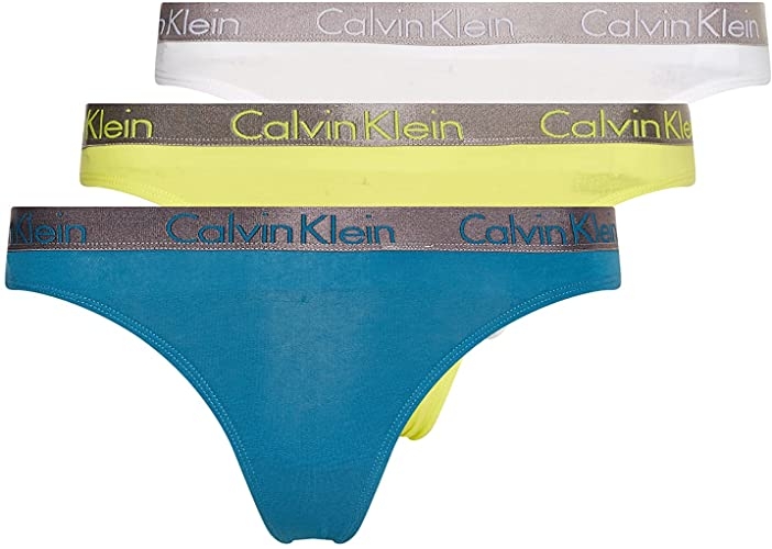 CALVIN KLEIN TANGA PACK/3 ALG. QD3560E 283 AZUL/BLAN/PIST T.S/P