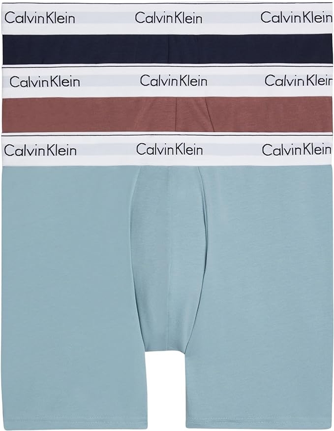 CALVIN  KLEIN  BOXER LARGOS  PACK/3  MARR/NEG/AZUL NB2381AM8P  T.MD