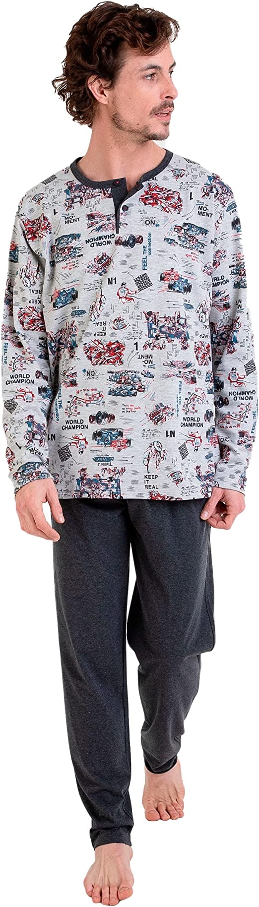 Pijama hombre de invierno 100% algodón, P731329, Massana