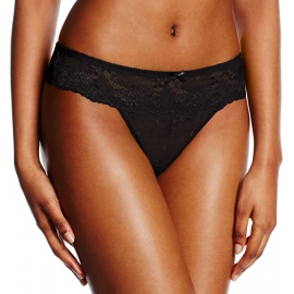 LINGADORE  TANGA   1400T  ENCAJE  C. ,NEGRO T,XS