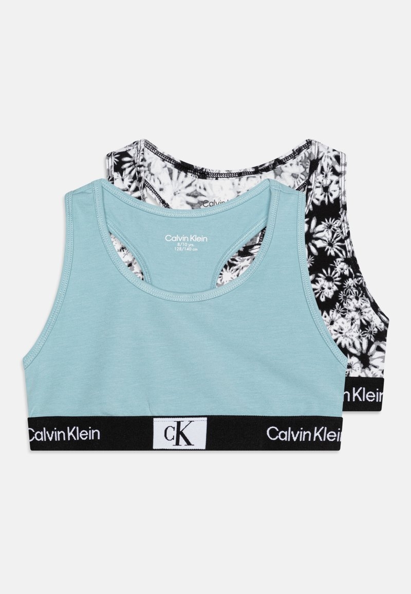 CALVIN  KLEIN  BRALETTE / TOP  NIÑA   PCK/2 AZUL/NEGRO FLOR   G80G800675  T12/10