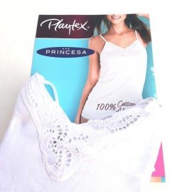 PLAYTEX/PRINCESA CAMISETA TIRANTE FINO BASIC MILA  P4754 P1 AO BLANCO T.M/40