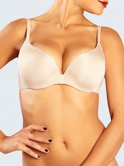 CHANTELLE SUJETADOR C/A PUSH UP C29220-01N PIEL T.95D