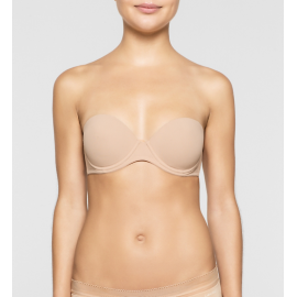 CALVIN KLEIN SUJETADOR SIN TIRANTES QF1822E-20N BEIG T. 95C