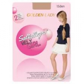 GOLDEN LADY PANTY NIÑA 2 PARES 12J JA 15DEN SALTALLEGRO VERY GIRL COLOR MELÓN T. 12/16