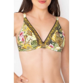 LISE CHARMEL BIKINI COMPLETO JUNGLE PANTHERE  ABA 2529C C/A T.100C/44