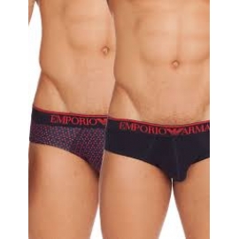 EMPORIO ARMANI PACK DE 3 SLIP 111733/46635 GRANATE/AZUL T.M