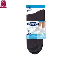 POMPEA CALCETIN INVISIBLE COTTON 3PARES 90762085 NEGRO T.43/46