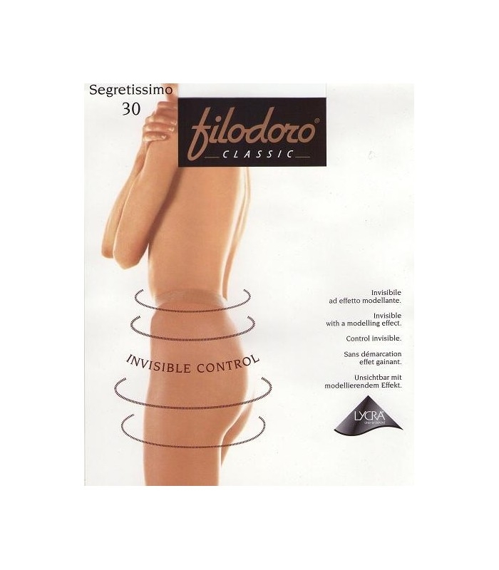 FILODORO PANTY CONTROL INVISIBLE SEGRETISSIMO  30DEN  C.PLAYA  T.M