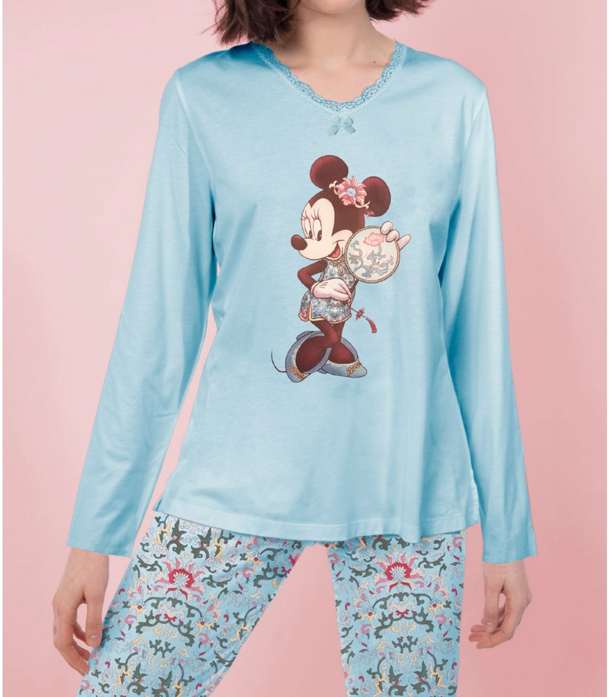 DISNEY PIJAMA MUJER INVIERNO MINNIE 54367-0 AZUL T.L/G