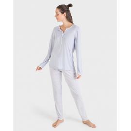 MASSANA PIJAMA MUJER P/L M/L P691239 GRIS AZULADO T.3XL