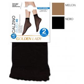 GOLDEN LADY CALCETIN MICROFIBRA 50den 2pares 3V NEGRO T.U