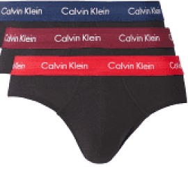 CALVIN KLEIN SLIP PACK3 BRIEF 0000U2661G 9HD NEGRO CINT. COLOR T.S/P