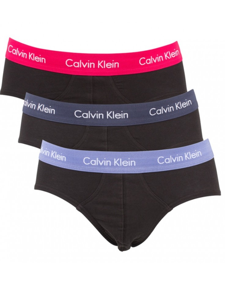 CALVIN KLEIN SLIP HOMBRE PACK-3 U2661G-001  NEGROS T.S