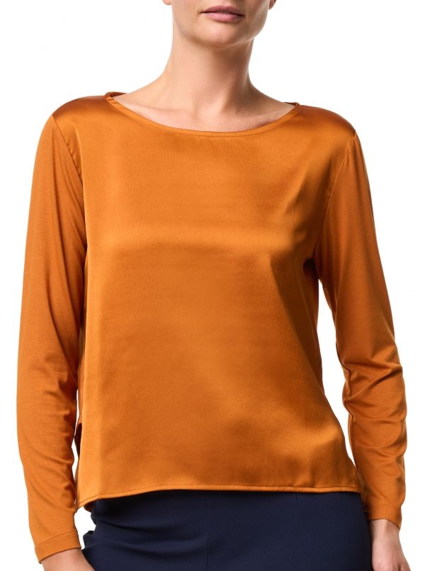 PHILIPPE  MATIGNON  BLUSA   SATIN  M/L  A013309PM  C. MARRÓN  T.M