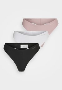 CALVIN  KLEIN  TANGA  PACK-3  INVISIBLES  COTTON  QD5219 E N81 C. NG/ BL/ROSA   T. M