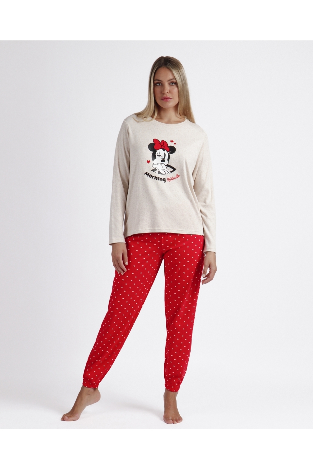 DISNEY PIJAMA MUJER INV. P/L M/L 60590-0 MINIE/RJ COR. T.L/G