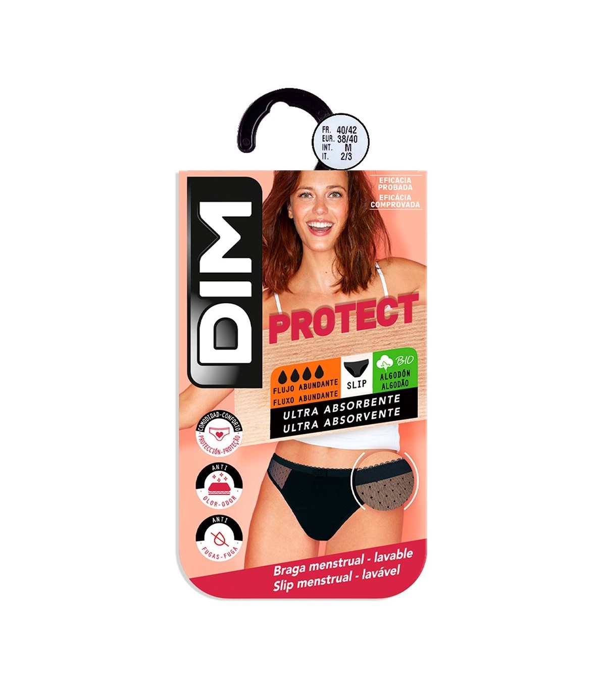 DIM BRAGA MENSTRUAL D0AY7 FLUJO MEDIO NEGRO T.L/G