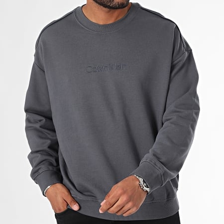 CALVIN KLEIN SWEATSHIRT NM2708EQQC M/L ALG GRIS T.S/P