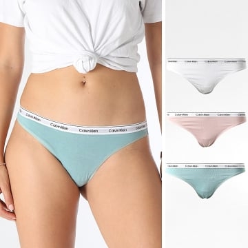 CALVIN KLEIN TANGAS MUJER PACK/3 ALG QD5209E PYM BL/VR/PL T.XS