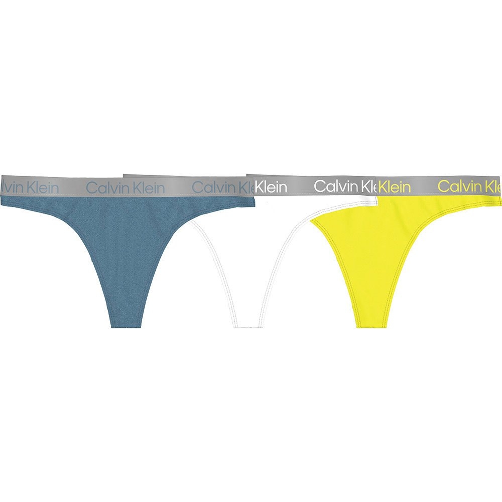 CALVIN  KLEIN  TANGA  T.XS PACK/3  VERD/BLA/NARAJ  000QD3560E