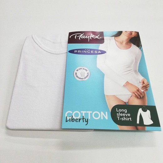 PLAYTEX/PRINCESA CAMISETA M/L C/REDONDO P4586 ALG. BLANCO T.MD/40